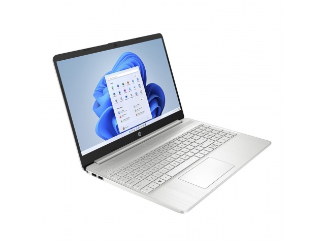 Imagen del HP Notebook 15-EF1033CA, un laptop con pantalla de 15.6 pulgadas y resolución Full HD de 1920 x 1080 píxeles. Equipado con procesador AMD Athlon Gold 3150U, 8GB de RAM y 512GB SSD. Diseño en color plateado, ligero y portátil, ideal para trabajo