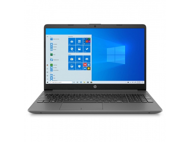 Imagen del HP Notebook 15-DW3007CA, un portátil de 15.6 pulgadas con pantalla táctil. Equipado con un procesador Intel Core i3, 8GB de RAM y 128GB de almacenamiento SSD. Diseño ligero en color gris, ideal para estudiantes y profesionales. Incluye Windows 