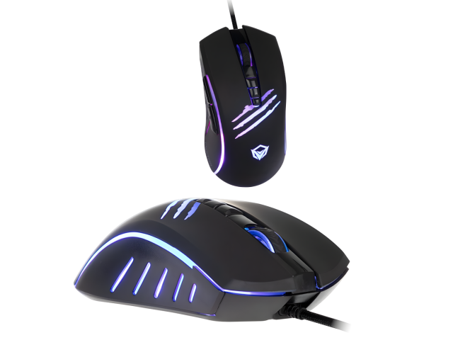 Set de gaming C011 que incluye un ratón ligero con retroiluminación RGB y un diseño ergonómico, ideal para largas sesiones de juego. La alfombrilla antideslizante ofrece una superficie suave para un deslizamiento preciso. Compatible con múltiples sistemas