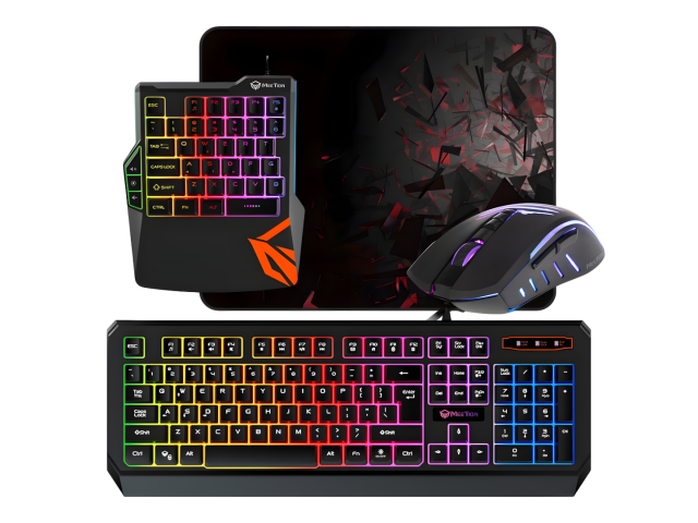 combo, gamer, teclado, retroiluminado, k9320, ratón, alfombrilla, c011, kb015, experiencia, rendimiento, partidas, trabajo, membrana, ergonomía, teclas, silenciosas, durabilidad, multimedia, acceso, rgb, sensor, óptico, dpi, ajustable, antideslizante, sup