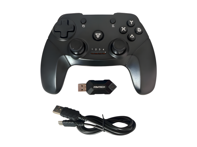 El joystick Fantech WGP12 Revolver II Wireless es un controlador ergonómico diseñado para PS3 y PC. Ofrece comodidad en el agarre, conexión inalámbrica de 24 GHz y una batería de iones de litio con hasta 10 horas de duración. Ideal para gamers que buscan 