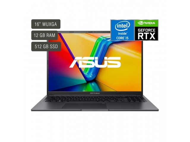 ¡Descubre la potencia del Asus Vivobook 16''! Con un Core i5, 12 GB de RAM y 512 GB de almacenamiento, disfruta de un rendimiento fluido y elegante diseño en color negro. ¡Tu compañero ideal! 