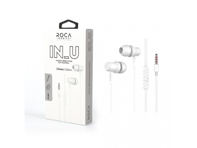 Experimenta la libertad de moverte mientras escuchas tu música con los Manos Libres Estéreo ROCA Universal. Su conector de 3.5mm y diseño blanco los hacen compatibles con muchos dispositivos, brindándote comodidad y un sonido excepcional. ¡No te los pierd