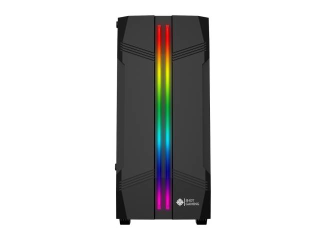 Con el Gabinete Gamer Shot Gaming, cada partida se convierte en una experiencia única. Su robusto diseño de cristal templado y el espectacular RGB frontal no solo mejoran la estética, sino que también garantizan una excelente ventilación para tus componen