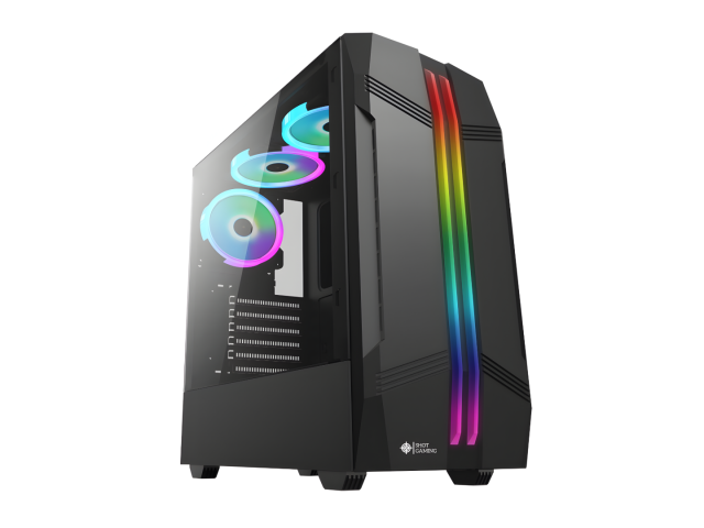 Con el Gabinete Gamer Shot Gaming, cada partida se convierte en una experiencia única. Su robusto diseño de cristal templado y el espectacular RGB frontal no solo mejoran la estética, sino que también garantizan una excelente ventilación para tus componen