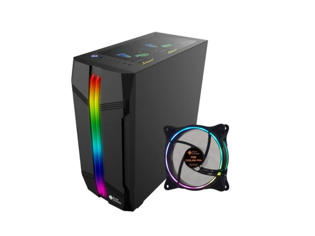 El Gabinete Gamer Shot Gaming Pro Series es la elección ideal para quienes buscan estilo y funcionalidad. Su cristal templado permite mostrar tus componentes, mientras que el ventilador LED RGB añade un toque vibrante a tu estación de juego. ¡Haz que cada