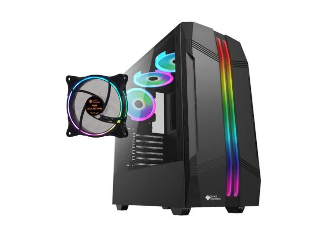 El Gabinete Gamer Shot Gaming Pro Series es la elección ideal para quienes buscan estilo y funcionalidad. Su cristal templado permite mostrar tus componentes, mientras que el ventilador LED RGB añade un toque vibrante a tu estación de juego. ¡Haz que cada