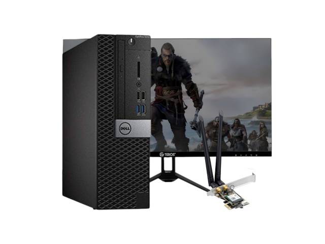 Experimenta la combinación perfecta de potencia, visualización y conectividad con el Dell OptiPlex 5050 SFF (Core i5, 8GB, 256GB), el monitor Dell Tero de 27" y la tarjeta WiFi 6 Cudy. Una solución de escritorio integrada y ultraconectada.  