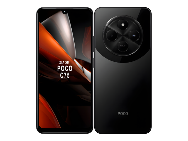 Experimenta la elegancia negra del Xiaomi Poco C75. Con su pantalla de 6,88", conectividad 4G, 6GB de RAM y 128GB de almacenamiento, este smartphone te brindará un rendimiento confiable y una cámara de 50MP impresionante. ¡Sumérgete en la innovación de Xi