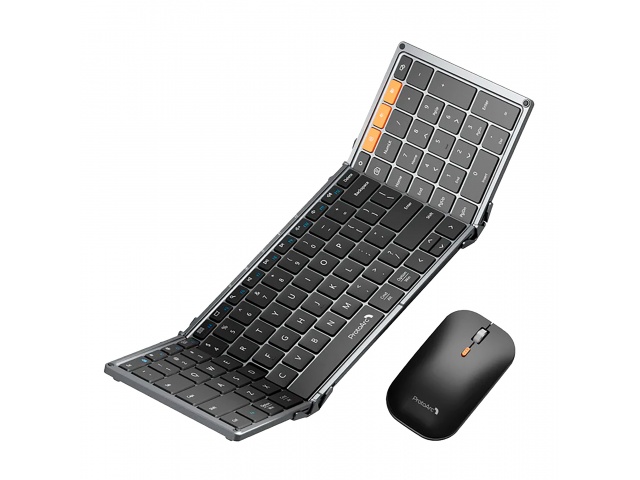 El Combo Mouse y Teclado Bluetooth ProtoArc XKM01-LX en negro es ideal para quienes buscan funcionalidad y estilo. Con hub y cargador incluidos, ¡disfruta de una experiencia de trabajo fluida y eficiente!  