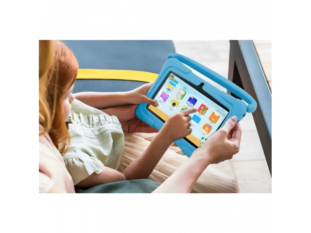 La Tablet Pritom K7 Kids de 7'' es la opción ideal para los más pequeños. Con Android 13, 2GB de RAM y 32GB de almacenamiento, garantiza horas de entretenimiento y aprendizaje. Sus cámaras de 2MP y 0,3MP permiten capturar recuerdos. 