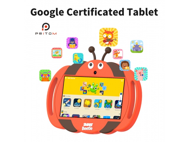 Presentamos la Tablet Pritom K7 Kids, diseñada especialmente para niños. Con pantalla de 7'', 2GB de RAM y 32GB de almacenamiento, brinda una experiencia educativa y entretenida. Su color naranja brillante y cámaras de 2MP y 0,3MP hacen que cada aventura 