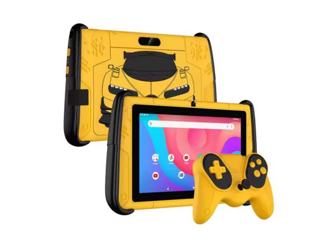 La Tablet Pritom K7 Pro Kids Car de 7'' es la opción ideal para el aprendizaje y el juego. Con Android y 4GB de RAM, garantiza un rendimiento excepcional. Sus cámaras de 2MP y 0,3MP permiten capturar recuerdos. ¡Haz que cada día sea una nueva aventura en 