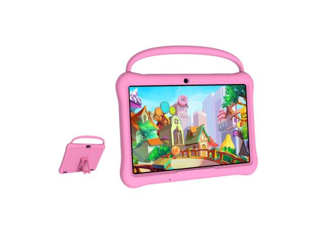 La Tablet Vasoun M10 Kids de 10,1'' es la opción ideal para los pequeños exploradores. Con Android 13, 2GB de RAM y 64GB de almacenamiento, garantiza horas de entretenimiento. Su diseño en rosado y características amigables hacen que aprender sea divertid