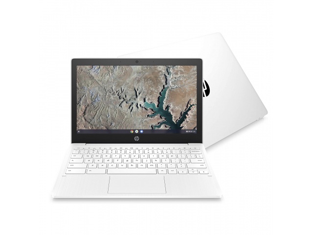 La Notebook HP de 11,6'' MT8183 combina portabilidad y rendimiento. Con 4GB de RAM y 64GB de almacenamiento, es ideal para navegar y trabajar en Chrome. Su diseño blanco y ligero la convierte en la compañera perfecta para llevar a todas partes.  