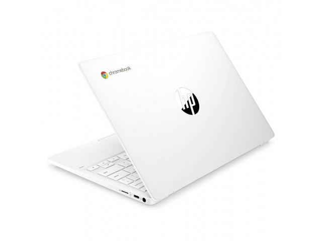 La Notebook HP de 11,6'' MT8183 combina portabilidad y rendimiento. Con 4GB de RAM y 64GB de almacenamiento, es ideal para navegar y trabajar en Chrome. Su diseño blanco y ligero la convierte en la compañera perfecta para llevar a todas partes.  