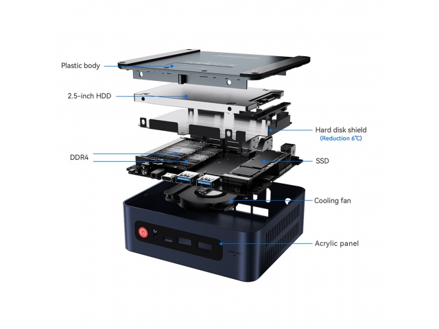 El Beelink U59 es tu compañero ideal para cualquier tarea. Con un procesador Intel Celeron N5105 y 12GB de RAM, podrás trabajar, jugar y navegar sin problemas. 