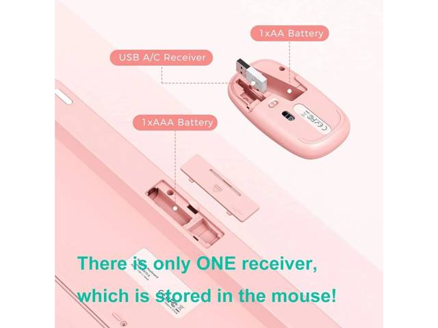 El Combo Mouse y Teclado Inalámbrico Seenda WGJP-073-3 en rosado es perfecto para quienes buscan estilo y funcionalidad. Conecta y disfruta de una experiencia de escritura cómoda y moderna. ¡Ideal para cualquier ambiente!  