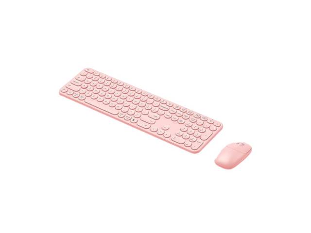 El Combo Mouse y Teclado Inalámbrico Seenda WGJP-073-3 en rosado es perfecto para quienes buscan estilo y funcionalidad. Conecta y disfruta de una experiencia de escritura cómoda y moderna. ¡Ideal para cualquier ambiente!  