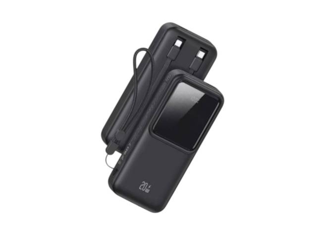 Mantén tus dispositivos siempre listos con el Power Bank de 20.000mAh de USAMS. Con carga rápida PD20W y tecnología Q3.0, este potente cargador es ideal para quienes necesitan energía en movimiento. ¡Incluye cable Lightning Tipo C para mayor comodidad! 