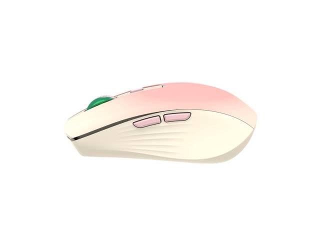 Descubre el Mouse Inalámbrico BTM002 Bt pink de Meetion, un dispositivo versátil y elegante. Con conexión de 2.4GHz y Bluetooth de doble modo, podrás disfrutar de una experiencia sin cables. Su diseño rosa y moderno incluye 5 1 teclas, y su alimentación e