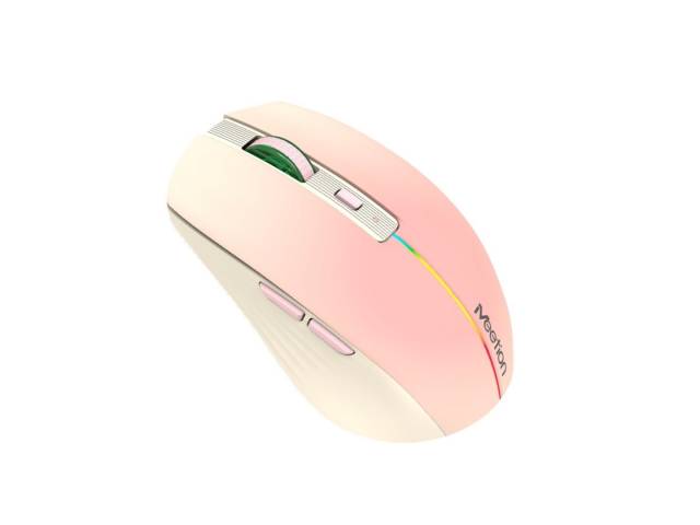 Descubre el Mouse Inalámbrico BTM002 Bt pink de Meetion, un dispositivo versátil y elegante. Con conexión de 2.4GHz y Bluetooth de doble modo, podrás disfrutar de una experiencia sin cables. Su diseño rosa y moderno incluye 5 1 teclas, y su alimentación e