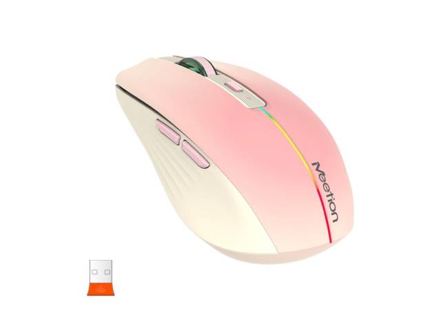 Descubre el Mouse Inalámbrico BTM002 Bt pink de Meetion, un dispositivo versátil y elegante. Con conexión de 2.4GHz y Bluetooth de doble modo, podrás disfrutar de una experiencia sin cables. Su diseño rosa y moderno incluye 5 1 teclas, y su alimentación e