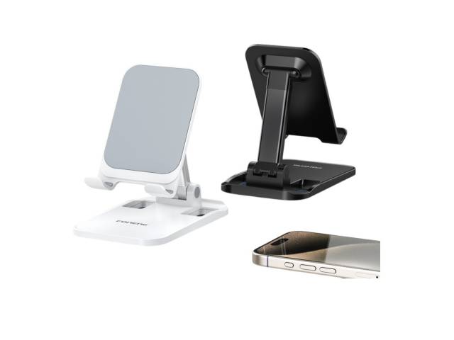 Descubre la comodidad del Soporte Celular/Tablet CP108 Black de Foneng. Con su construcción metálica, este soporte para mesa proporciona un soporte firme y seguro para tu dispositivo. Perfecto para seguir tus series favoritas, realizar videoconferencias o