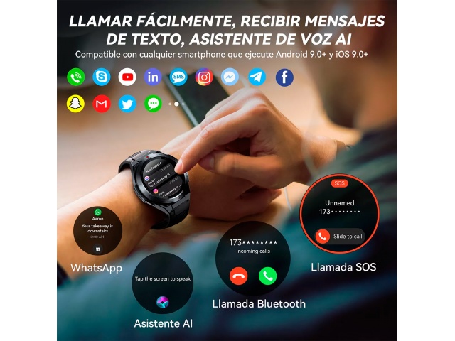 Descubre el Smartwatch Cubot GT1: robusto y versátil. Con resistencia 5ATM, IP69K y GPS, es ideal para aventuras al aire libre. ¡Consíguelo en negro y mantente conectado!