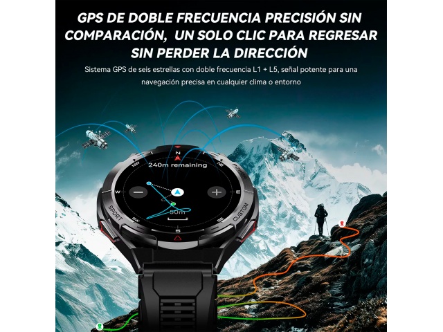 Descubre el Smartwatch Cubot GT1: robusto y versátil. Con resistencia 5ATM, IP69K y GPS, es ideal para aventuras al aire libre. ¡Consíguelo en negro y mantente conectado!