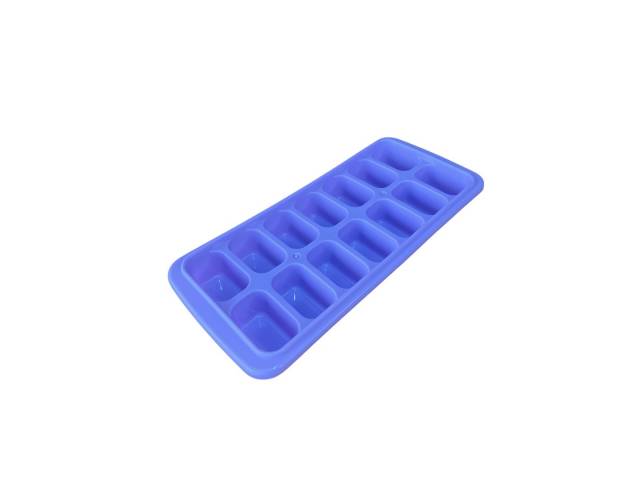 "Disfruta de hielo fácil con la cubetera flexible de silicona violeta. Con dimensiones de 35x11x2.5 cm, es perfecta para hacer cubitos sin esfuerzo. ¡Hazla tuya y refresca tus bebidas!" 