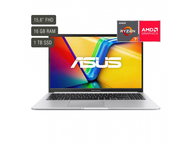 Potencia y rendimiento se unen en la Asus Vivobook. Con 15,6'', Ryzen 7 y 16GB de RAM, es ideal para cualquier tarea. ¡Hazte con la tuya en elegante plateado!