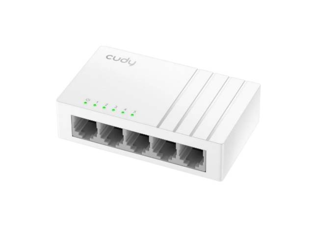 Mejora tu conectividad con el Switch Cudy 10/100 Mbps. Sus 5 puertos permiten una conexión fluida y rápida. ¡Aprovecha su diseño blanco y funcional para tu red! 