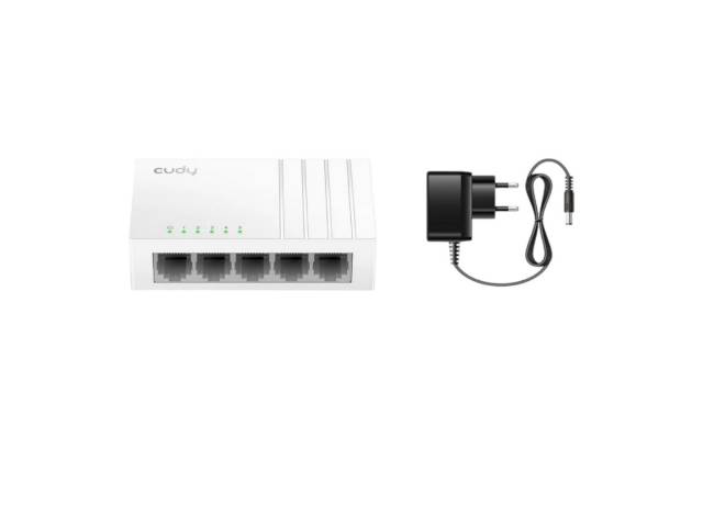 Mejora tu conectividad con el Switch Cudy 10/100 Mbps. Sus 5 puertos permiten una conexión fluida y rápida. ¡Aprovecha su diseño blanco y funcional para tu red! 