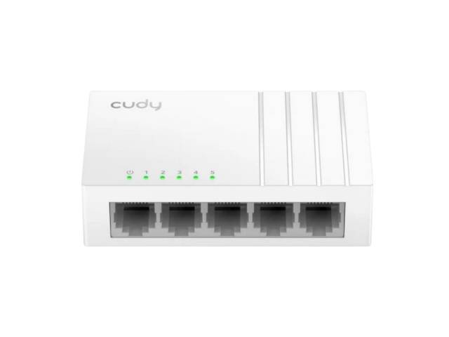 Mejora tu conectividad con el Switch Cudy 10/100 Mbps. Sus 5 puertos permiten una conexión fluida y rápida. ¡Aprovecha su diseño blanco y funcional para tu red! 