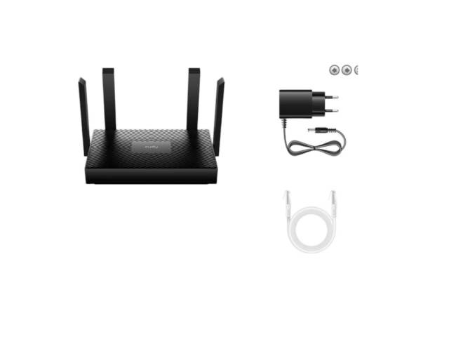 Experimenta la velocidad del Router Cudy Gigabit AX1500 Wi-Fi 6. Con su diseño negro y rendimiento superior, disfruta de una conexión rápida y estable en toda tu casa.