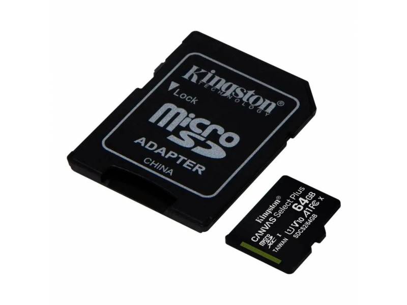 Memoria Micro Sd Kingston 64gb Clase 10 + Adaptador Sd