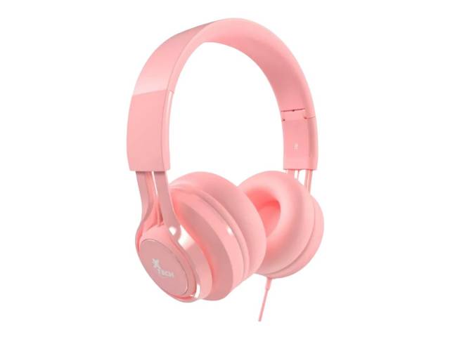 Estos audífonos on-ear, de un adorable color rosa, combinan diversión y funcionalidad para que los niños disfruten su audio favorito de forma segura y cómoda.