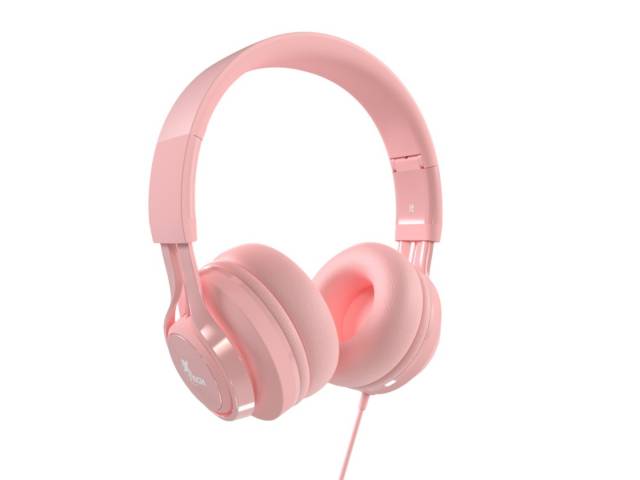 Estos audífonos on-ear, de un adorable color rosa, combinan diversión y funcionalidad para que los niños disfruten su audio favorito de forma segura y cómoda.