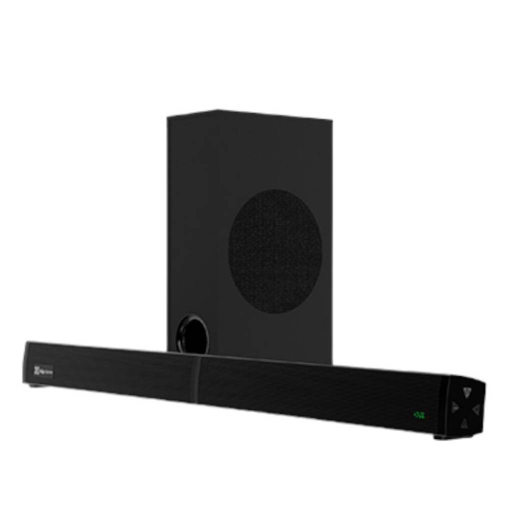 Descubre la Barra de Sonido BoomBar KSB-230: 2.1, 160W, 4 parlantes de 2 pulgadas. Sonido potente y envolvente para tu entretenimiento. Que los goles se escuchen con el mejor sonido!