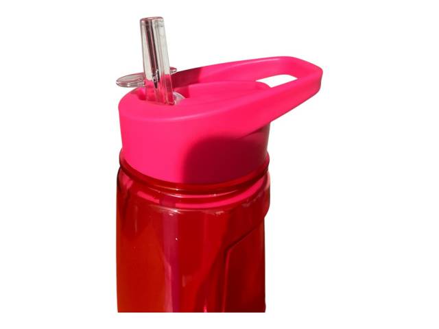 Hidrátate con estilo con la Botella Comet 600 ml. Esta botella reutilizable es libre de BPA, tiene pico y tapa para un fácil uso con sorbete, y un diseño rosado ideal para niños y adultos.