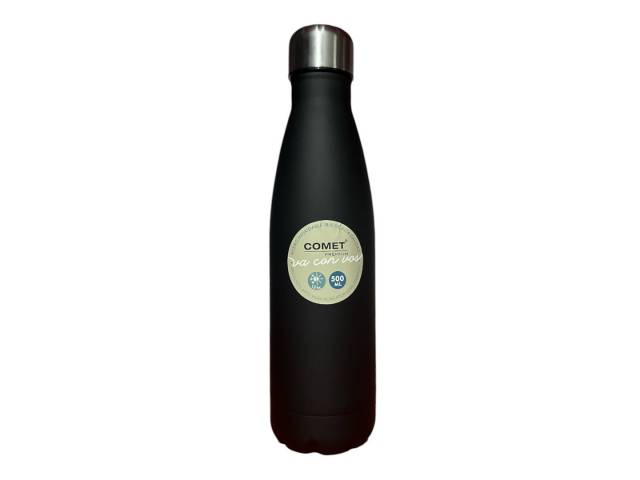 La Botella Deportiva Acero Inoxidable 500ml Comet compañera perfecta para tus entrenamientos y actividades al aire libre. Con acero inoxidable de alta calidad, esta botella es resistente a golpes y arañazos