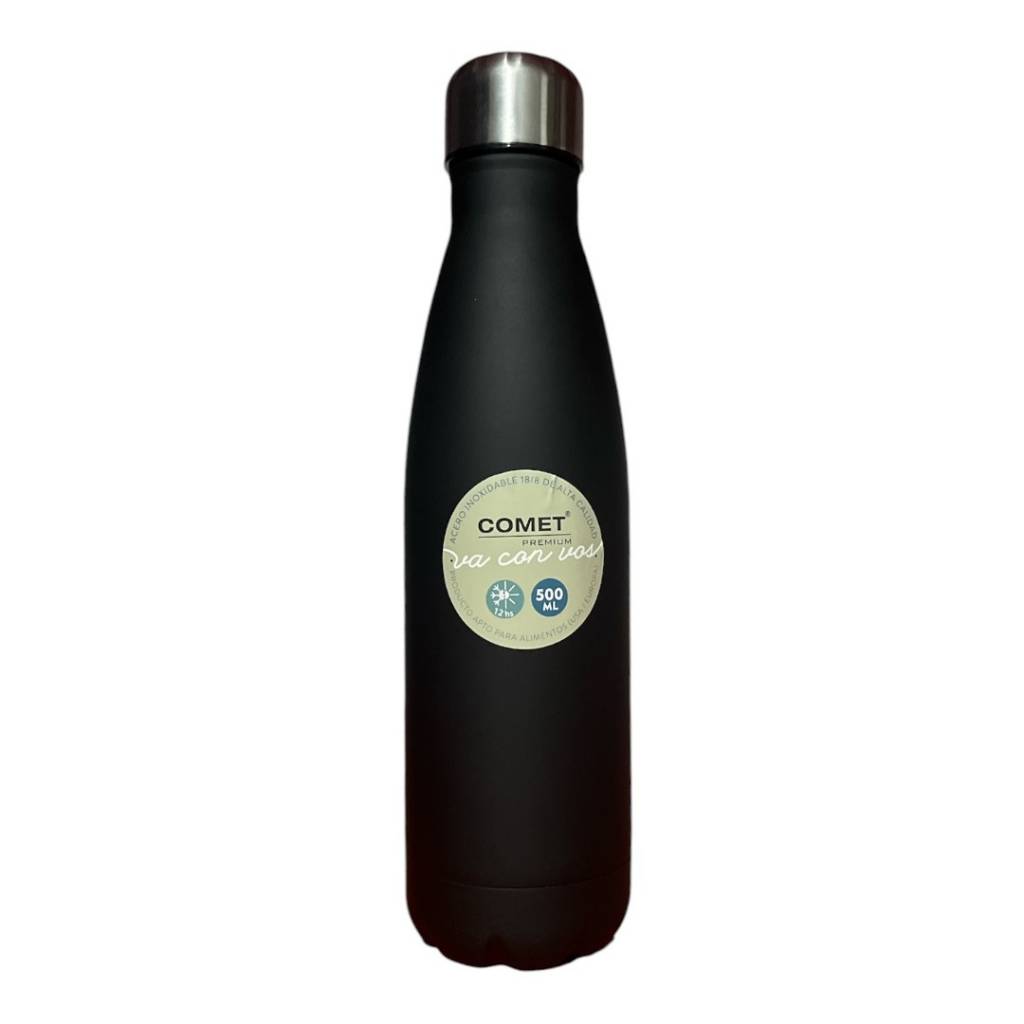 La Botella Deportiva Acero Inoxidable 500ml Comet compañera perfecta para tus entrenamientos y actividades al aire libre. Con acero inoxidable de alta calidad, esta botella es resistente a golpes y arañazos