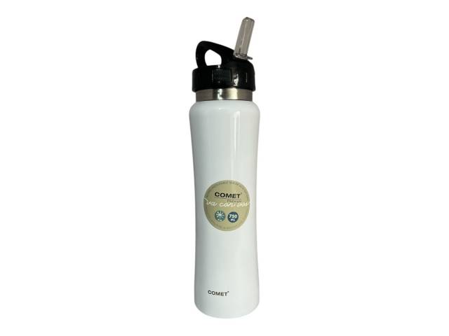 La Botella Deportiva Acero Inoxidable 750ml Comet compañera perfecta para tus entrenamientos y actividades al aire libre. Con acero inoxidable de alta calidad, esta botella es resistente a golpes y arañazos