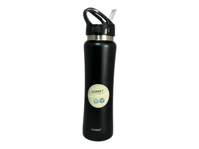 La Botella Deportiva Acero Inoxidable 750ml Comet compañera perfecta para tus entrenamientos y actividades al aire libre. Con acero inoxidable de alta calidad, esta botella es resistente a golpes y arañazos