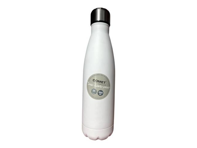 La Botella Deportiva Acero Inoxidable 500ml Comet compañera perfecta para tus entrenamientos y actividades al aire libre. Con acero inoxidable de alta calidad, esta botella es resistente a golpes y arañazos