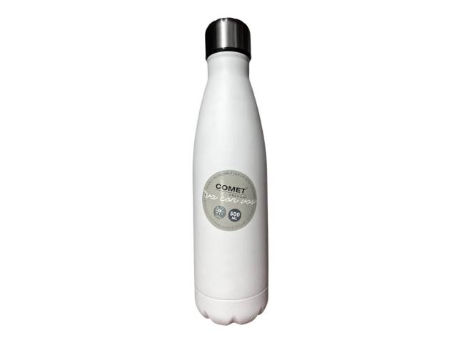 La Botella Deportiva Acero Inoxidable 500ml Comet compañera perfecta para tus entrenamientos y actividades al aire libre. Con acero inoxidable de alta calidad, esta botella es resistente a golpes y arañazos