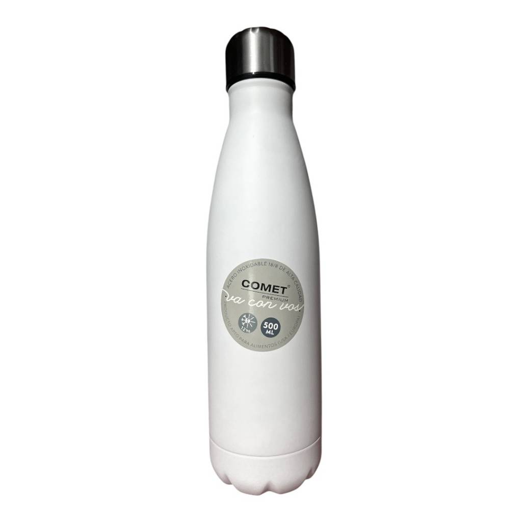 La Botella Deportiva Acero Inoxidable 500ml Comet compañera perfecta para tus entrenamientos y actividades al aire libre. Con acero inoxidable de alta calidad, esta botella es resistente a golpes y arañazos