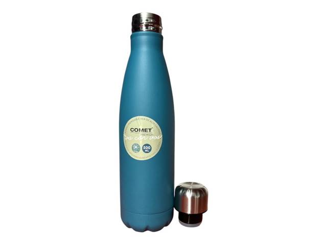 La Botella Deportiva Acero Inoxidable 500ml Comet compañera perfecta para tus entrenamientos y actividades al aire libre. Con acero inoxidable de alta calidad, esta botella es resistente a golpes y arañazos