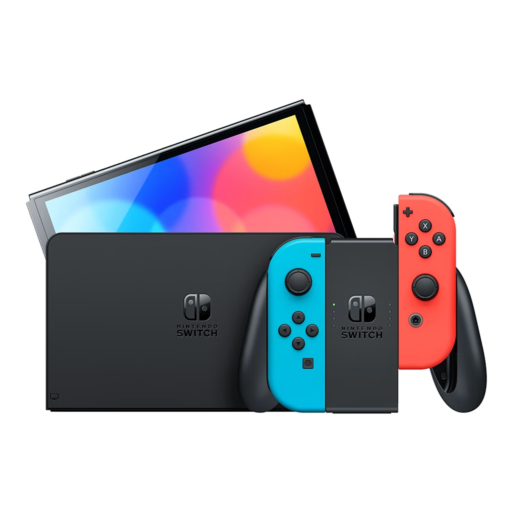 Juega donde quieras con la Consola Nintendo Switch OLED 7'' 64GB. Pantalla más grande y colores vibrantes para una experiencia de juego envolvente. 